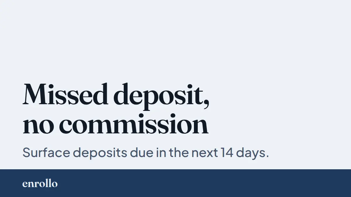 Offer letter deposit deadline tracking for education agents